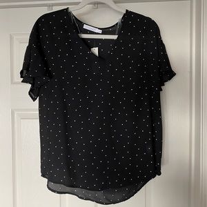 LUSH Black Polkadot Blouse